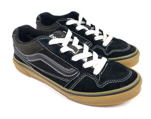 Vans Caldrone Youth Size 5.5Y Black Suede Mesh Gum Casual Low Skate Sneaker Shoe